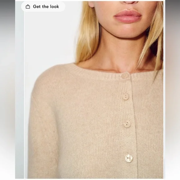 Clara Cashmere Crew Cardigan - Size S - Picture 6 of 14